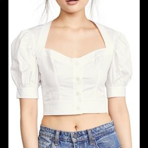 NWT! Staud Rene Button Front Crop